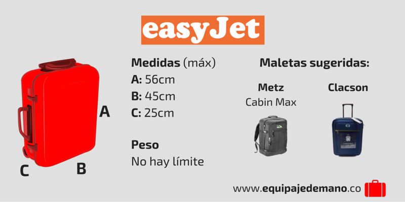 de Mano Easyjet: y Peso