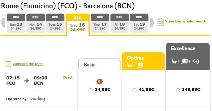 Guía el equipaje y el equipaje Mano Vueling