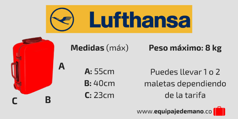 tienda Imperativo paralelo Equipaje de Mano Lufthansa: peso, medidas, artículos prohibidos, mascotas