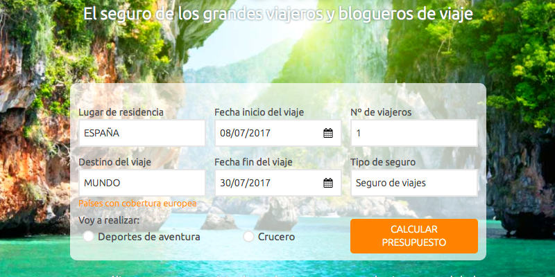 Contratar seguro de viaje