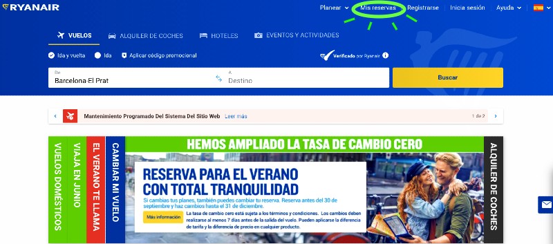 ryanair check in online